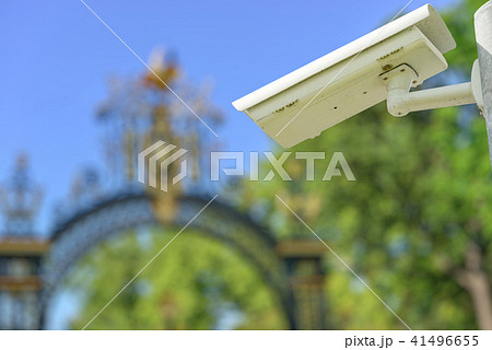 CCTV camera system with portal on background CCTV camera system with portal on background 41496655