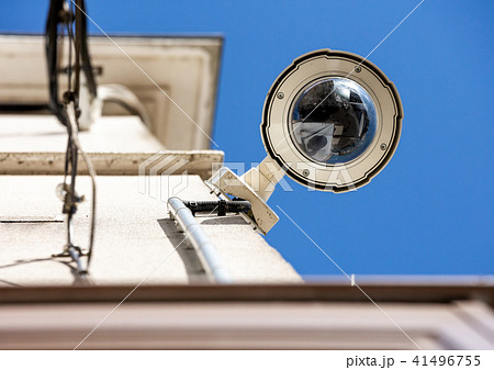 Focus on security CCTV camera on building Focus on security CCTV camera on building 41496755