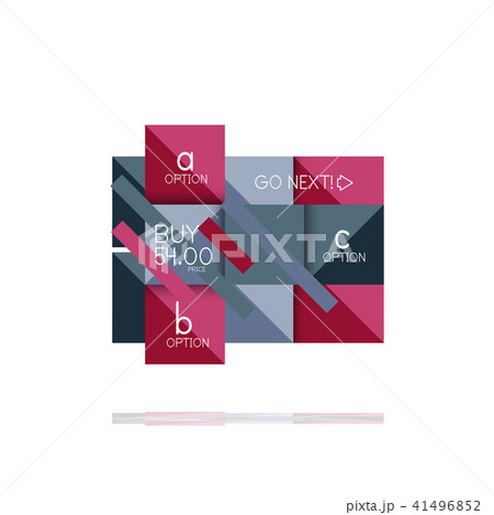 Square option infographic banner. Data and information visualization, geometric design 41496852