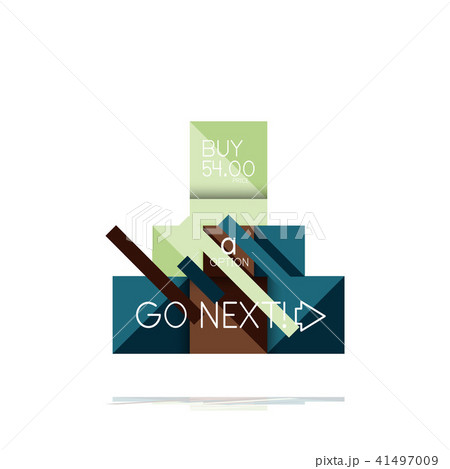 Square option infographic banner. Data and information visualization, geometric design 41497009