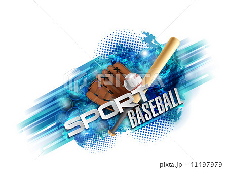 baseball poster with a baseball. Baseball games advertising. Announcement of a sporting event. baseball poster with a baseball. Baseball games advertising. Announcement of a sporting event. 41497979
