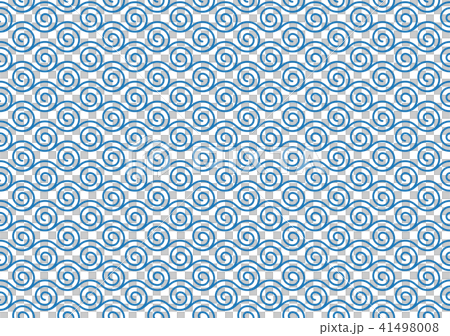 Seamless Japanese Pattern Pattern "Wave / Whirlpool" 41498008