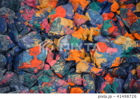 abstract background of the plane lying on colored stones 41498726