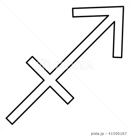Sagittarius symbol zodiac icon black color 41500167