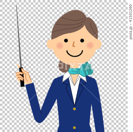 Uniform woman pointing rod 41501260