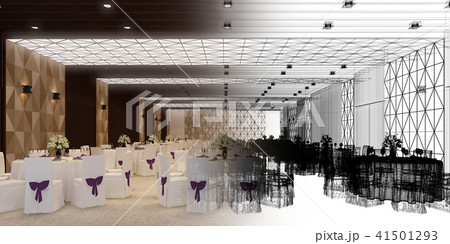 banquet hall 3d,rendering 41501293