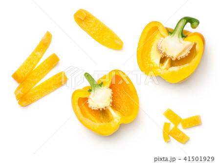 Yellow Peppers Isolated on White Background 41501929