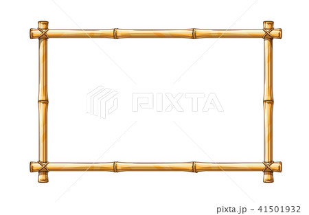 Bamboo frame template for tropical signboard. 41501932