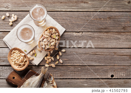 Lager beer and snacks Lager beer and snacks 41502793