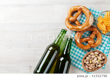 Lager beer and snacks Lager beer and snacks 41502796