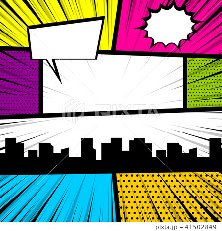 Pop art comic book colored backdrop 41502849