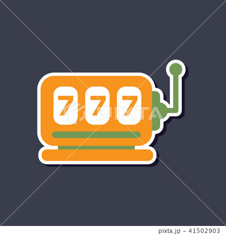 paper sticker on stylish background slot machine paper sticker on stylish background slot machine 41502903