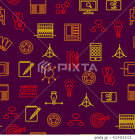 Design Thinking Signs Seamless Pattern Background. Vector Design Thinking Signs Seamless Pattern Background. Vector 41503315