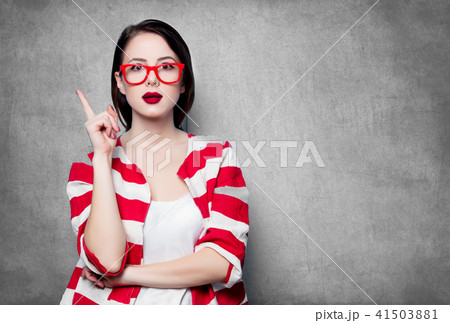 portrait of the beautiful young surprised woman portrait of the beautiful young surprised woman 41503881