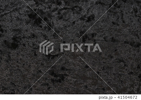高級感の溢れる黒い色のベロア布の超高画質Texture of black velour cloth. 41504672