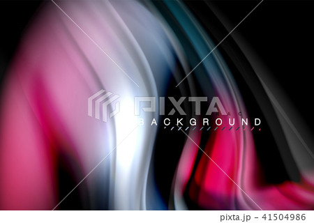 Fluid liquid colors design, colorful marble or plastic wavy texture background, glowing multicolored 41504986