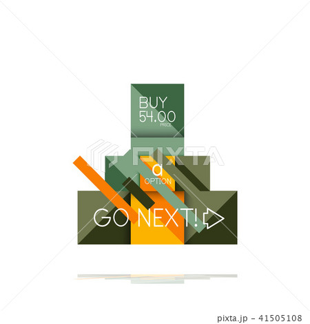 Square option infographic banner. Data and information visualization, geometric design 41505108