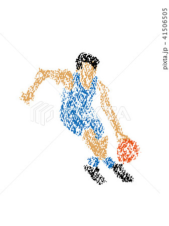 クレヨンで描かれたバスケットボール選手 41506505