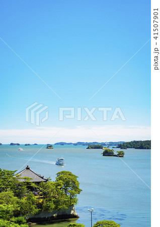 日本三景・五大堂と松島湾の遊覧船 日本三景・五大堂と松島湾の遊覧船 41507901