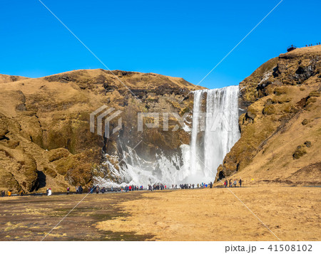 Skogafoss waterfall in winter season in Iceland Skogafoss waterfall in winter season in Iceland 41508102