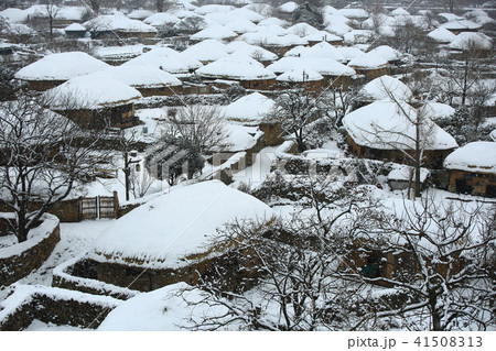 雪景色 風景 民俗村 41508313