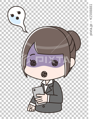 遭受看智能手機的衣服的一名婦女 遭受看智能手機的衣服的一名婦女 41508881