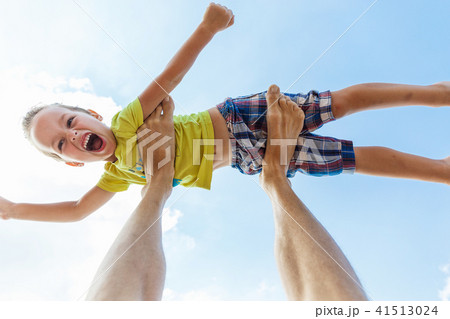 Flying boy like super hero 41513024