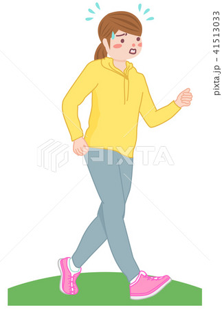 ウオーキングをする女性 41513033