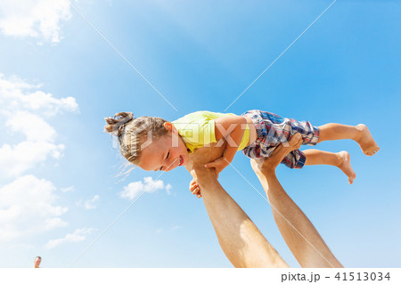 Flying boy like super hero Flying boy like super hero 41513034