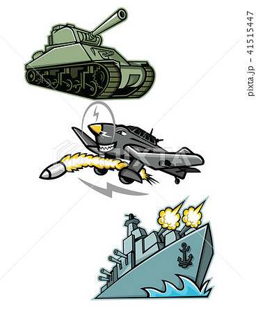 World War 2 Military Vehicles Mascot 41515447