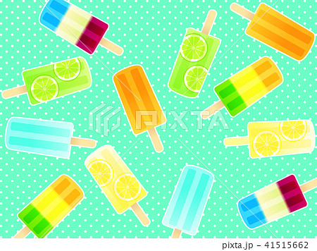アイスキャンディーの背景のイラスト素材