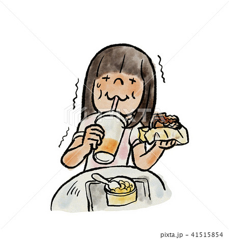 シェイクが硬くて吸えないのイラスト素材