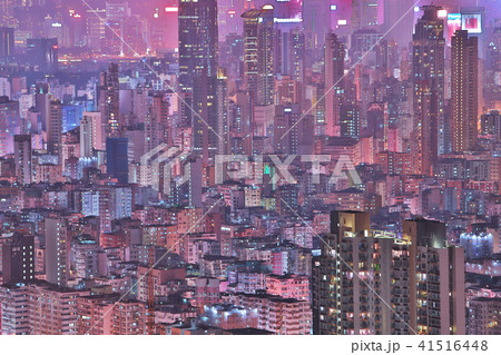 Building apartment pattern Hong Kong living. 41516448