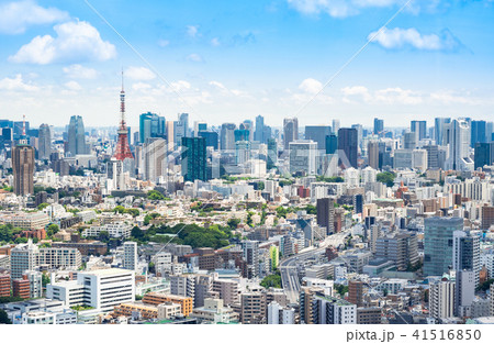 東京タワーと都市風景 41516850