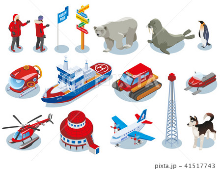 Arctic Research Isometric Icons 41517743