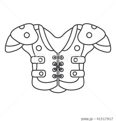 Line vector icon hockey, rugby, baseball defense armor plates. Sport equipment success symbol Line vector icon hockey, rugby, baseball defense armor plates. Sport equipment success symbol 41517917