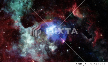 Nebula and stars in outer space. 41518263