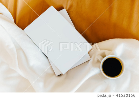 Relaxing With Coffee Cup And Good Books In Bed Relaxing With Coffee Cup And Good Books In Bed 41520156