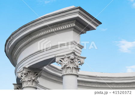 Portico fragment, white columns under sky Portico fragment, white columns under sky 41520372