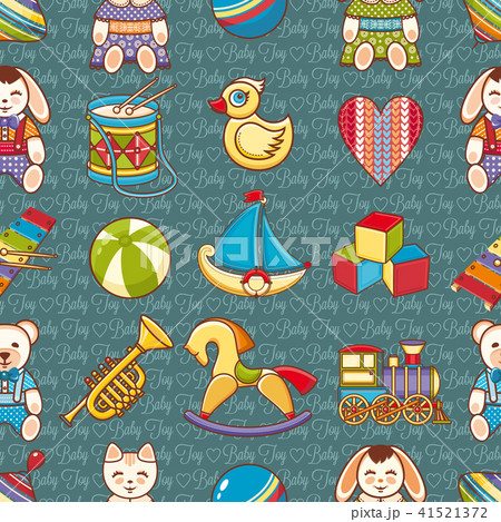 Kid toy seamless pattern.  41521372