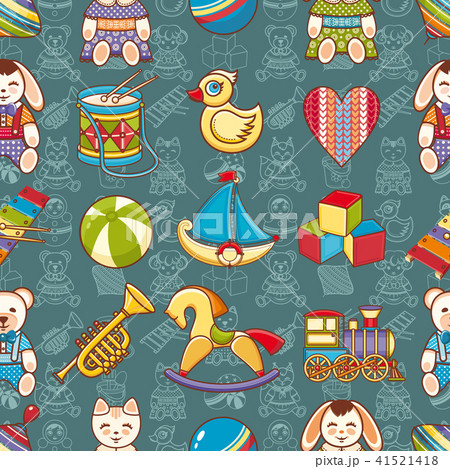 Kid toy seamless pattern.  41521418