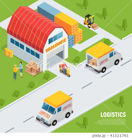 Logistics Isometric Composition  41521761