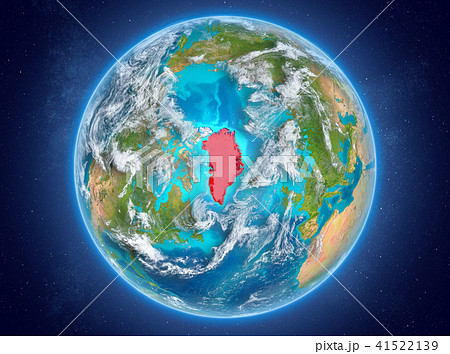 Greenland on planet Earth in space 41522139