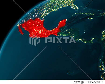 Mexico at night on Earth 41522813