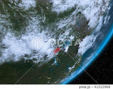 Orbit view of Rwanda at night 41522968