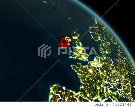 Ireland in red at night Ireland in red at night 41523442