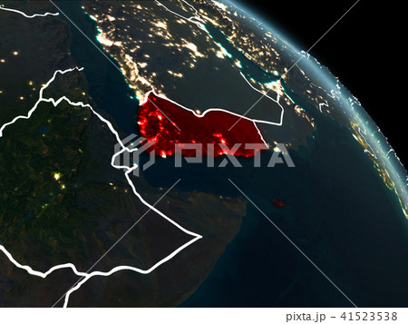 Yemen in red at night Yemen in red at night 41523538