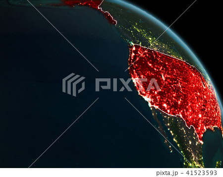 USA in red at night 41523593