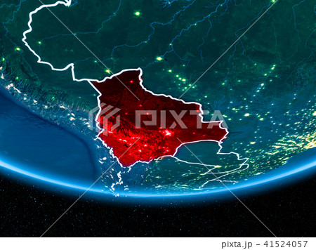 Bolivia on planet Earth from space at night Bolivia on planet Earth from space at night 41524057