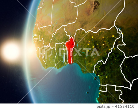 Sunset above Benin from space Sunset above Benin from space 41524110